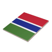 Vlag van Gambia Tegeltje (Zijkant)