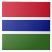 Vlag van Gambia Tegeltje (Voorkant)