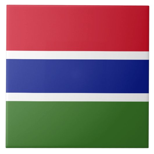 Vlag van Gambia Tegeltje (Voorkant)