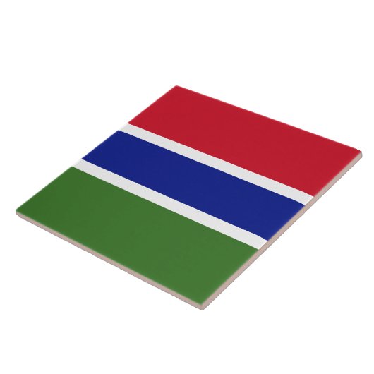 Vlag van Gambia Tegeltje (Zijkant)