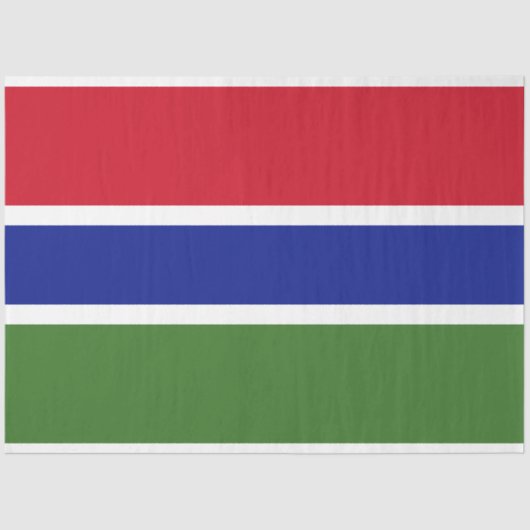 Vlag van Gambia Tissuepapier (Voorkant)