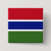 Vlag van Gambia Vierkante Button 5,1 Cm (Voorkant)