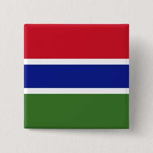 Vlag van Gambia Vierkante Button 5,1 Cm (Voorkant)