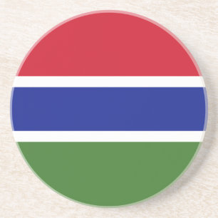 Vlag van Gambia Zandsteen Onderzetter