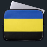 Vlag van Gelderland Laptop Sleeve<br><div class="desc">De vlag van Gelderland, een provincie in Nederland. De vlag is een horizontale kleur van blauw, geel en zwart. De kleuren zijn afkomstig van het wapen van Gelderland, dat op zijn beurt was gebaseerd op het wapen van het Hertogdom Gelre.</div>