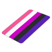 Vlag van genderfluïde trots magneet (Linkerzijde)