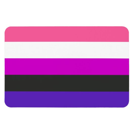 Vlag van genderfluïde trots magneet (Horizontaal)