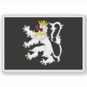 Vlag van Gent, België Sticker (Voorkant)