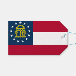 Vlag van Georgia (Amerikaanse staat) Cadeaulabel