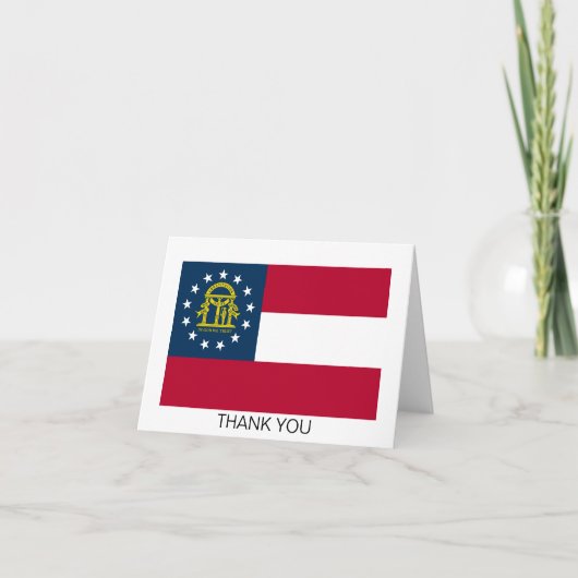 Vlag van Georgia Bedankkaart (Voorkant)