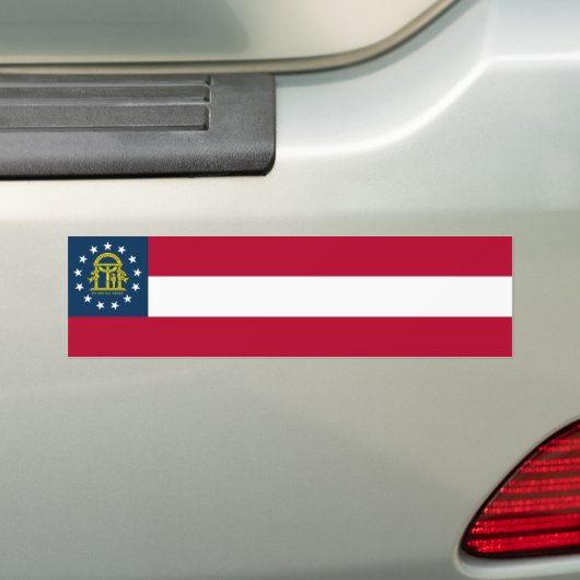 Vlag van Georgia Bumpersticker (Op auto)
