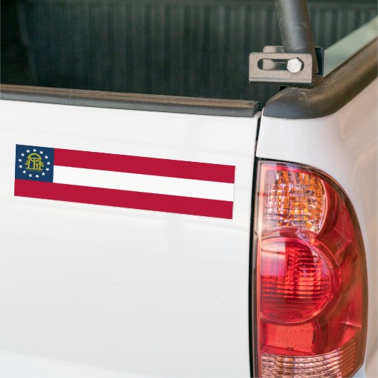 Vlag van Georgia Bumpersticker (Op Truck)