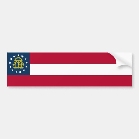 Vlag van Georgia Bumpersticker (Voorkant)