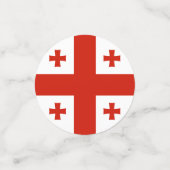 Vlag van Georgia Confetti (Kleine voorkant)