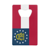 Vlag van Georgia Creditkaart Flessenopener (Voorkant)