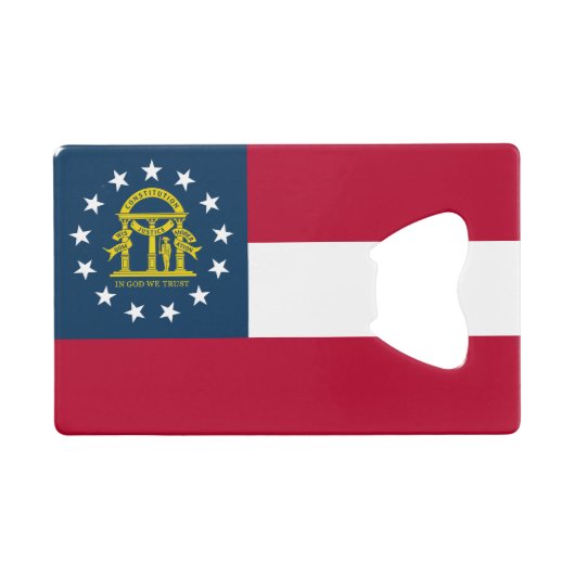 Vlag van Georgia Creditkaart Flessenopener (Voorkant (Horizontaal))