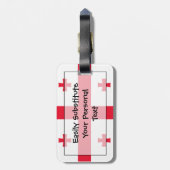 Vlag van Georgia Easy ID Personal Bagagelabel (Achterkant verticaal)