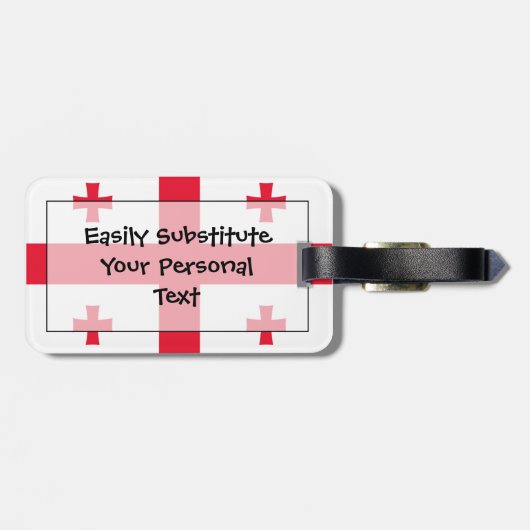 Vlag van Georgia Easy ID Personal Bagagelabel (Achterkant horizontaal)