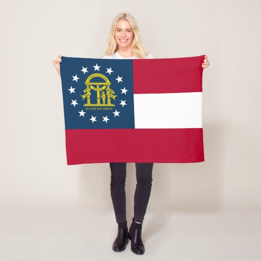 Vlag van Georgia Fleece Deken (In situ)