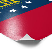 Vlag van Georgia Foto Afdruk (Hoek)