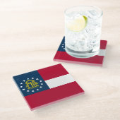 Vlag van Georgia Glazen Onderzetter (Schuin)