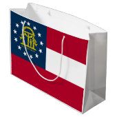 Vlag van Georgia Groot Cadeauzakje (Achterkant Gekanteld)