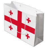 Vlag van Georgia Groot Cadeauzakje (Achterkant Gekanteld)