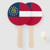 Vlag van Georgia Handwaaier (Voorkant en achterkant)