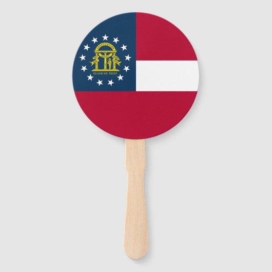 Vlag van Georgia Handwaaier (Voorkant)