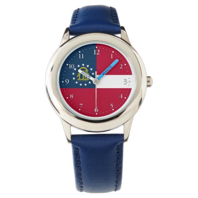 Vlag van Georgia Horloge (Voorkant)