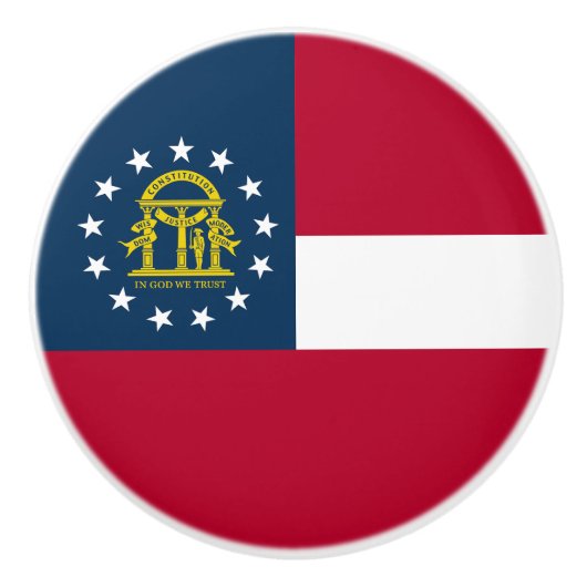 Vlag van Georgia Keramische Knop (Voorkant)