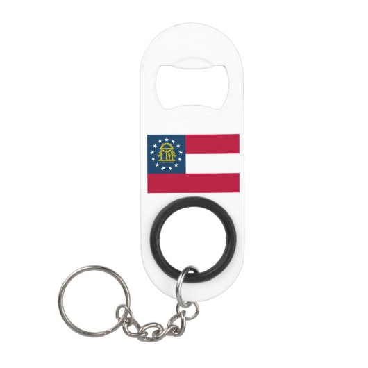 Vlag van Georgia Mini Flessenopener (Voorkant)