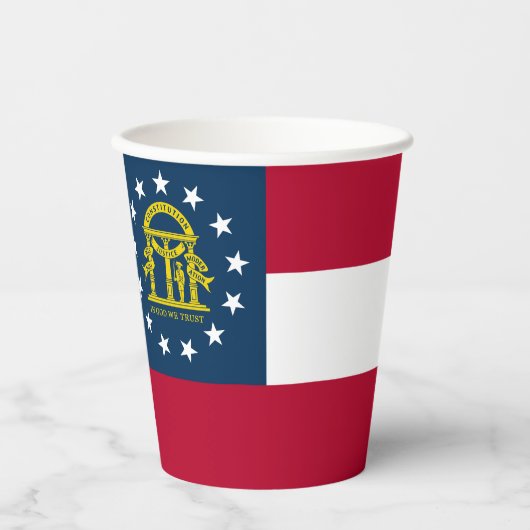 Vlag van Georgia Papieren Bekers (Voorkant)