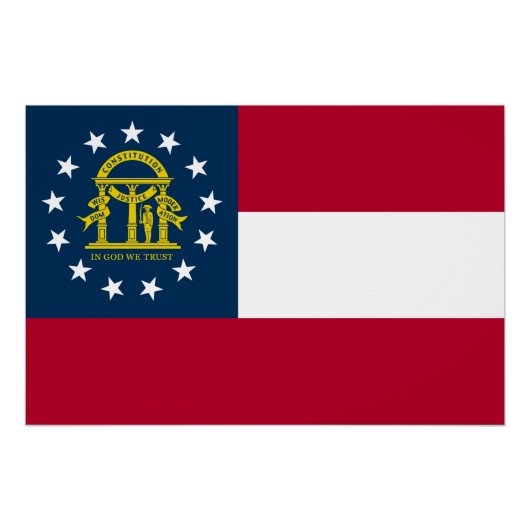Vlag van Georgia Perfect Poster (Voorkant)