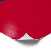 Vlag van Georgia Perfect Poster (Hoek)