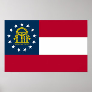 Vlag van Georgia Poster