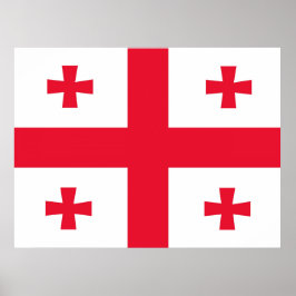 Vlag van Georgia Poster