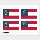 Vlag van Georgia Rechthoekige Sticker (Vel)