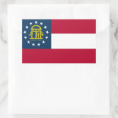 Vlag van Georgia Rechthoekige Sticker (Tas)