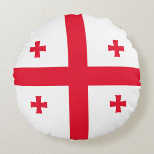 Vlag van Georgia Rond Kussen
