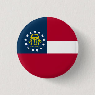 Vlag van Georgia Ronde Button 3,2 Cm