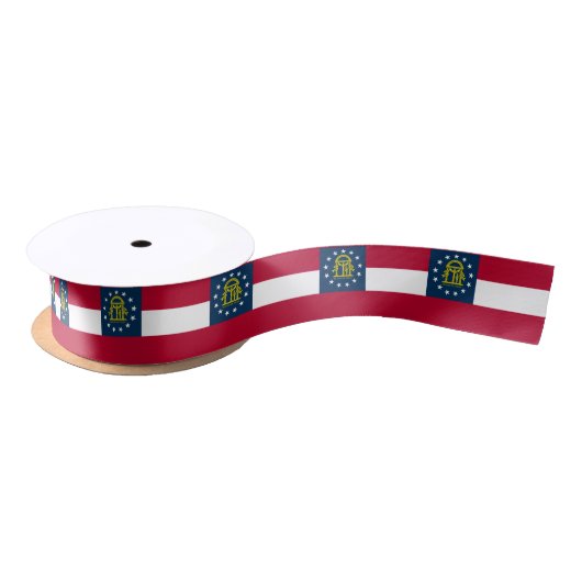 Vlag van Georgia Satijnen Lint (Spoel)