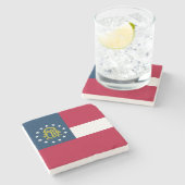 Vlag van Georgia Stenen Onderzetter (Zijkant)