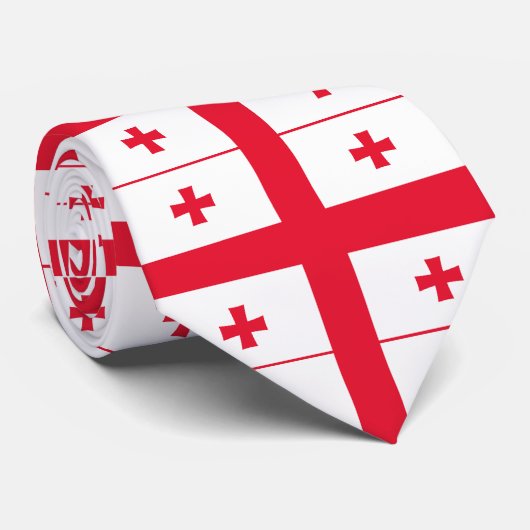 Vlag van Georgia Stropdas (Opgerold)