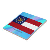Vlag van Georgia Tegeltje (Zijkant)