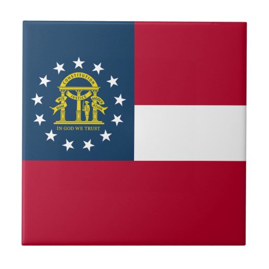 Vlag van Georgia Tegeltje (Voorkant)