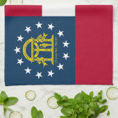 Vlag van Georgia Theedoek (Gevouwen)