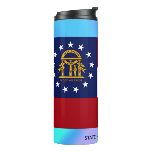 Vlag van Georgia Thermosbeker (Gedraaid links)