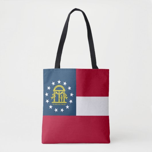 Vlag van Georgia Tote Bag (Voorkant)