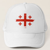 Vlag van Georgia Trucker Pet (Voorkant)